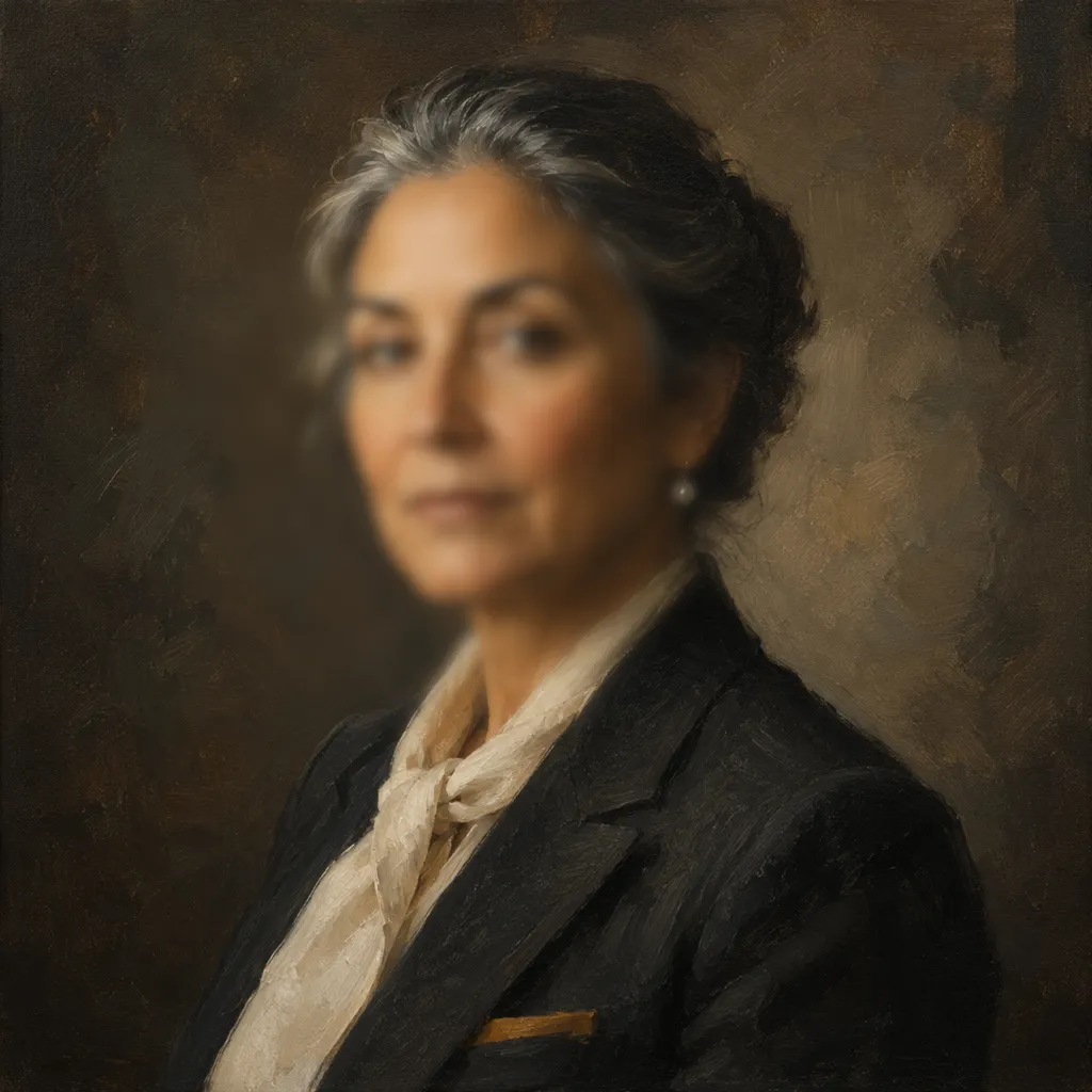 Katharine V. Ashe, Managing Principal, painted in oil on linen